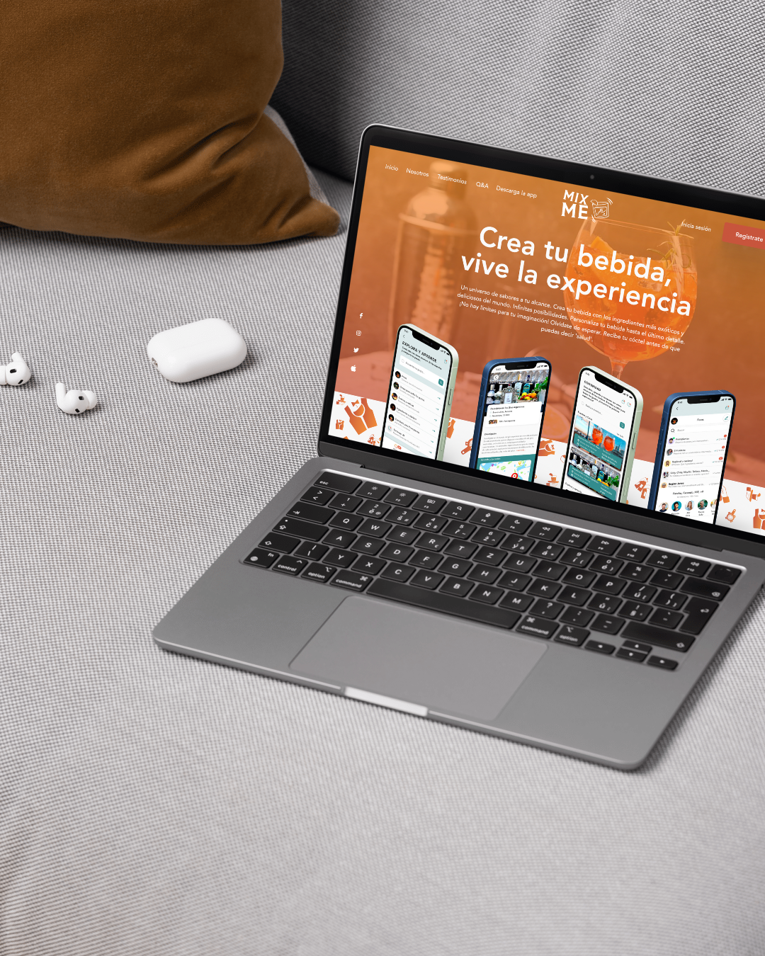 Ejemplo de wireframe de sitio web